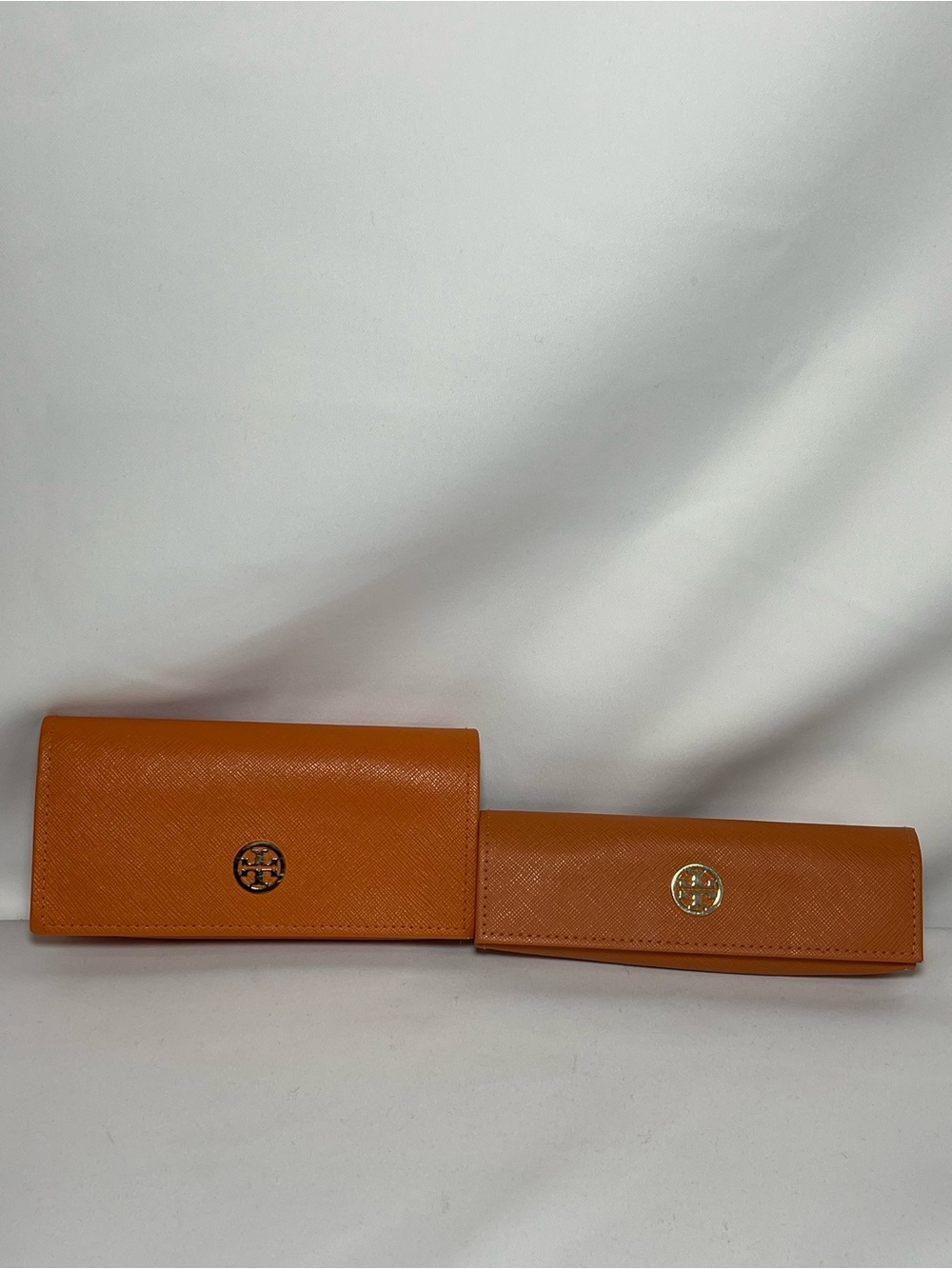 Tory Burch Orange sunglasses case eye glasses case two pack luxury eye case